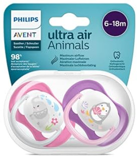 Philips Avent Schnuller Ultra Air Girl Elep/Peng 6-18m
