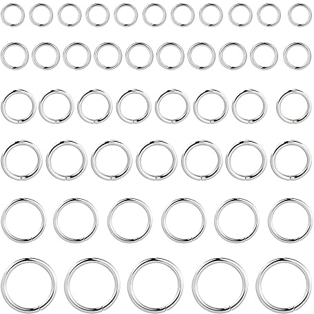 ALEXCRAFT 925 Sterling Silver Open Jump Rings for Jewelry Making, 60Pcs 4 5 6 8 10 mm Jump Rings Sterling Silver Split Rings Open Rings Small Jump Ring for Necklace Bracelet Chain Link Connect Craft