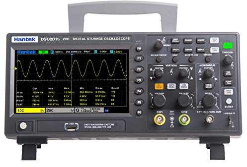 QDTimes Oscilloscope Hantek DSO2D15 DSO2C10 Oscilloscope 2 Channels 150MHZ Digital Oscilloscope DSO2D10 DSO2C15 25MHz Signal Generator(DSO2C10)