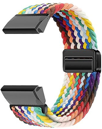 HAZARA Nylon Armband für Garmin Fenix 7S, Magnetisch, Armbänder, Ersatzarmband, Solo Loop, Elastisches, Verstellbares, Sportarmband (25, Fenix 7s)