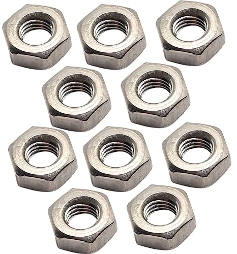 Dadi esagonali M10 in acciaio inox A4 316, resistenti alla corrosione, confezione da 10