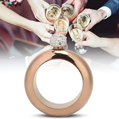 Bar Acciaio Inossidabile Vino Brocca per Alcol Bracciale Polso Fiaschetta Imbuto per Danza Biray Party B Barbright Oro Rosa Giardinaggio Domestico (oro rosa