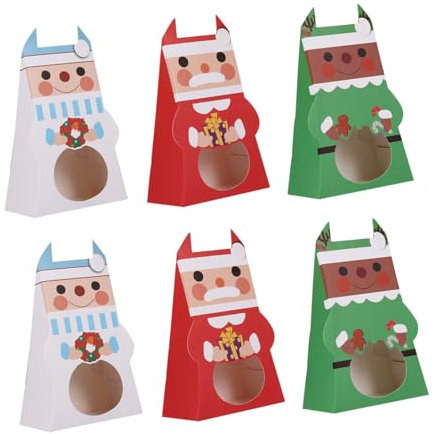 KOMBIUDA 45stücke Papier Candy Boxen Für Weihnachten Geschenk Container Umweltfreundliches Material Kreative Boxen Für Süßigkeiten Und Kuchen Einfache Montage Und Stabiler Stand Für Weihnac