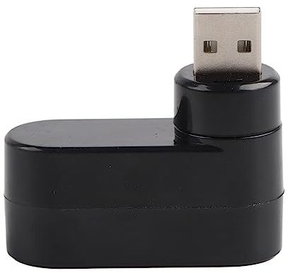 HUSHUI Expansor USB, Puertos de Concentradores USB, USB 2.0 Mini Adaptador Divisor Giratorio Hub Divisor USB para PC Portátil (A)