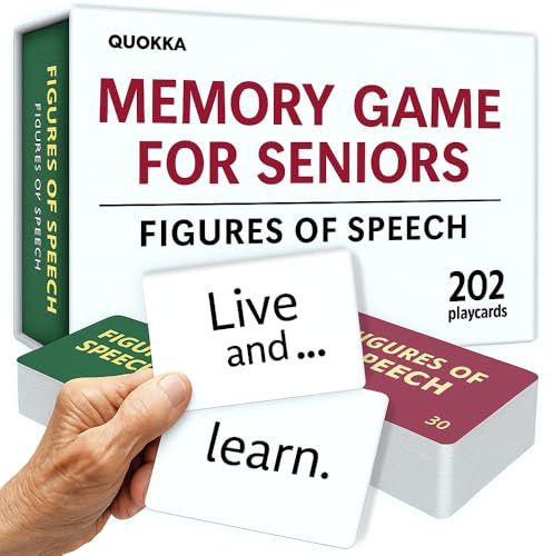 QUOKKA Dedicated Deck Card Game Figures of Speech - Memory Card Games for Seniors Activities for Dementia Patients