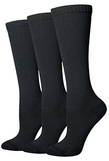Amazon Essentials Calcetines de Compresión no Médica Graduados a la Altura de la Rodilla Mujer, Negro, 36-39.5