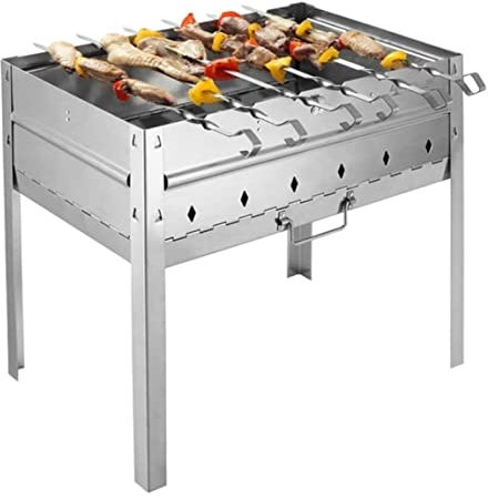 LLMTYO Barbecue Pliable Portable pour Camping, Grand Barbecue au Charbon de Bois avec Barbecue d'extérieur en Carbone pour Barbecue