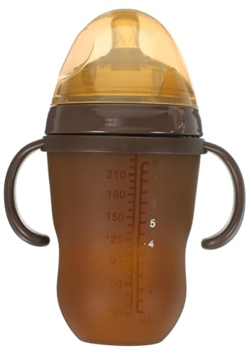 VICASKY 1Stk Nuckelflasche milch flasche milchkocher Flaschen zum Stillen von Babys Babyflaschen für Neugeborene breite Säuglingsflasche Saugflasche für Neugeborene Kieselgel Coffee