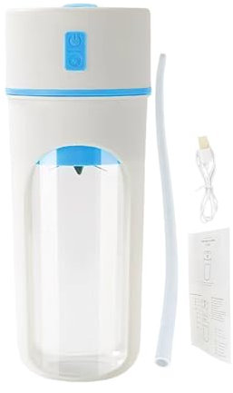 Taza exprimidora USB personal, batidora de frutas eléctrica - Vaso exprimidor eléctrico personal de 480 ml - Máquina mezcladora de frutas recargable para naranja, limón, cítricos y verduras de hojas
