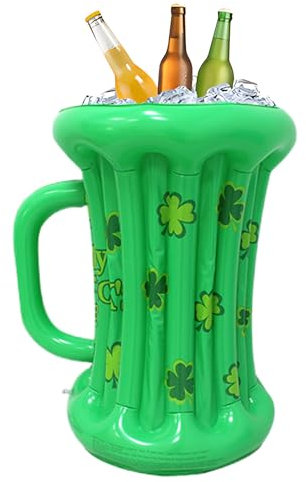 Grand refroidisseur gonflable pour boissons Jumbo Oktoberfest - Seau à glace flottant - Pour jardin, barbecue, été, piscine, fêtes, décorations