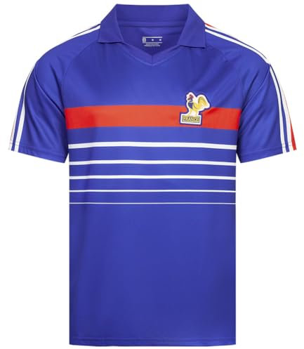 JELEX Retro History Herren Trikot | mit eingesticktem Logo & Kurzarm | Nostalgie-Design für Fußballfans | ideal für Sammler (DE/NL/SE/PL, Alphanumerisch, L, Regular, Regular, Frankreich)