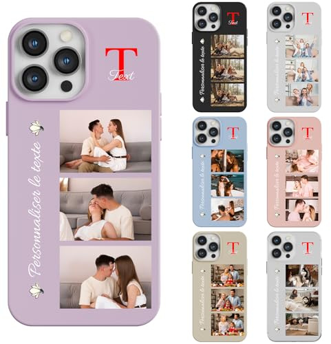 LQGBFCLK Personalisierte Handyhülle für iPhone 16 Pro,Personalisiert Hülle mit Bild Foto Text Selbst Gestalten Design Schutzhülle,Stoßfeste Kratzfeste weiche TPU Hülle (Mehrfarbig)