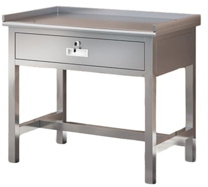 Kommerzieller Edelstahl-Arbeitstisch mit Schublade, robuster Metall-Vorbereitungstisch für Küche, Restaurant, Zuhause, Hotel, Außenbereich