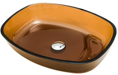 KOMFGT Bathroom Countertop Vanity Sink Bathroom Vessel Sink Toilet Simple Washbasin Tempered Glass Washbasin Hotel Counter Basin Bathroom Vanity Vessel Sink