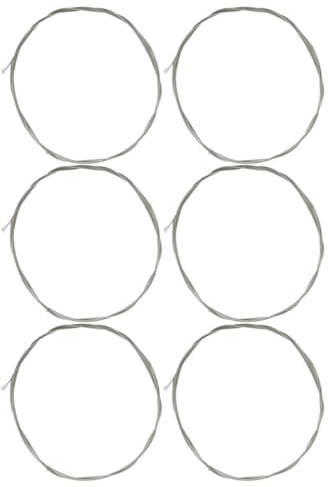 Gitarrensaiten Satz 1 Satz 1r 0, 65mm bis 6r 1, 1mm Silber | Nylonkordel mit Kupferlegierung, Sanfter Zug und Klarer Klang, Leicht zu Montieren und Ersetzen