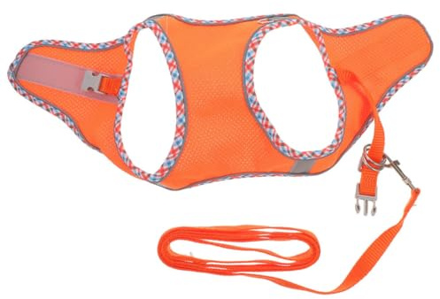 Hohopeti Harnais Chien Ajustable XXS avec Laisse Réglable et Réfléchissante Accessoire Léger et Résistant pour Chiots Confortable et Sécurisant pour Promenades Extérieures