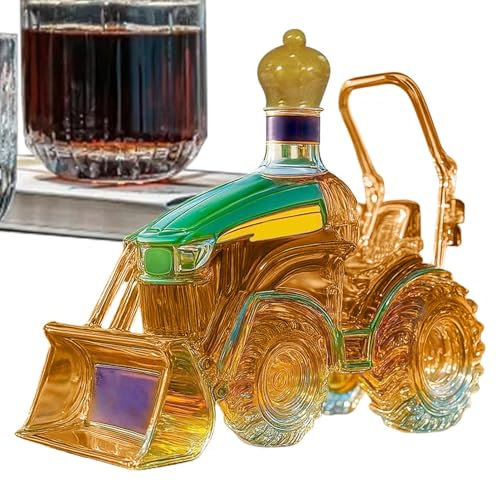 Bouteille d'eau-de-vie | Décanteur de vin 3D en forme de tracteur, décoration pour bar, maison, amateur de whisky, homme de famille, armoire