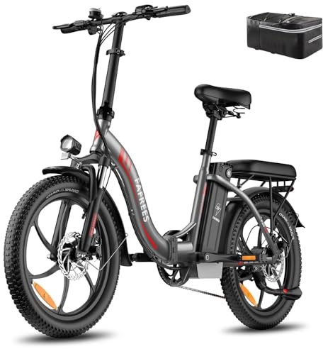Fafrees F20 E-Bike Klapprad 20 Zoll, Upgrade Elektrofahrrad e Bike Herren und Damen 36V 18AH Akku, Max Reichweite 140km, 250W Fatbike 7S, pedelec 25km/h, E-Fahrrad für Erwachsener (Grau)