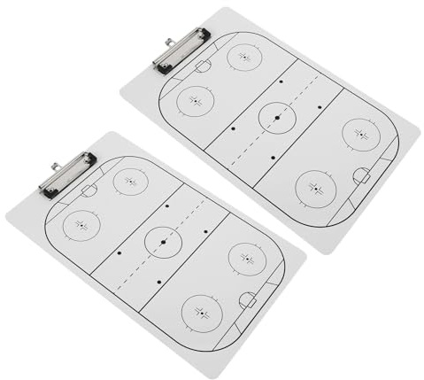 Mikikit Lavagna Tattica Cancellabile a Secco per Hockey su Ghiaccio 2 Pezzi, Lavagna per Appunti Allenatori Squadre, Attrezzatura Portatile per Allenamento e Strategia Sportiva