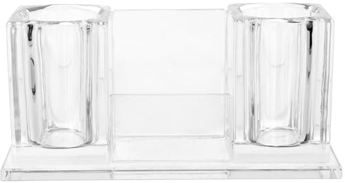 MINAOLULUS Support de Micro de Bureau Transparent en Verre, Pied de Microphone sans Fil Compatible Ktv et Karaoké, Accessoire Stable pour Rangement et Utilisation à Domicile Scène, Design