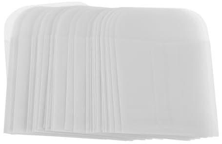 jojofuny Pochettes à Étiquette Volante Transparentes 6 X 8 Cm en Papier Sulfurisé Semi-transparent, Lot de 50 Mini Enveloppes D'emballage pour Bijoux, Anneaux et Petits Accessoires,