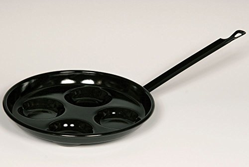 RIESS, padella per krapfen e crêpe, altezza 4,4 cm, colore nero