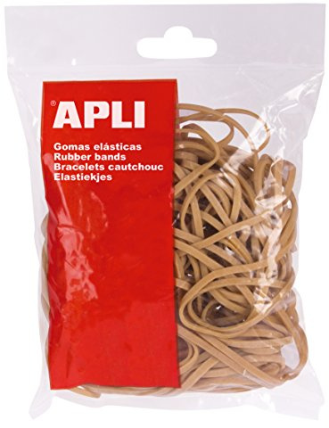 APLI 12857 – Bracelets élastiques en caoutchouc (70% de caoutchouc naturel) - Sachet de 100 grammes.