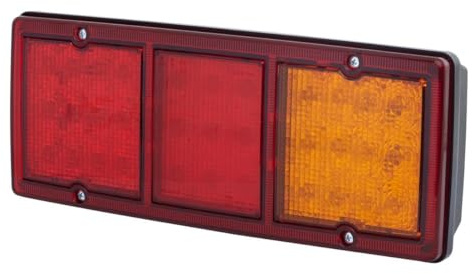 HELLA VALUEFIT Baklykta - LED - 12V / 24V - påbyggd/skruvad - ECE - Lyktglasfärg: röd/gul - Kontaktutförande: Flatstift - Vänster/Höger - Antal: 1 - 2SD 357 024-001, Bakljus