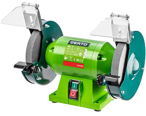 Smerigliatrice Doppia Da Banco Schermi Paraschegge Regolabili. Completa Di Mola Grana Fine E Grana Grossa.