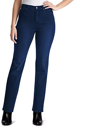 GLORIA VANDERBILT Women's Amanda Classic High Rise Tapered Jean Petite, Portland Wash, 14 Short