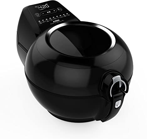 SEB ActiFry Genius XL AH960800 - Freidora sin aceite, cesta extraíble, saludable, para 8 personas, 1,7 kg, 9 programas, patatas fritas, nuggets, buñuelos, Nems, Samosas, arroz, pasta, postres, negra