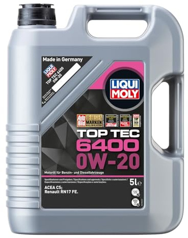 LIQUI MOLY Top Tec 6400 0W-20 | 5 L | Synthesetechnologie Motoröl | Art.-Nr.: 21585 | 21585, Top Tec 6400 0W-20