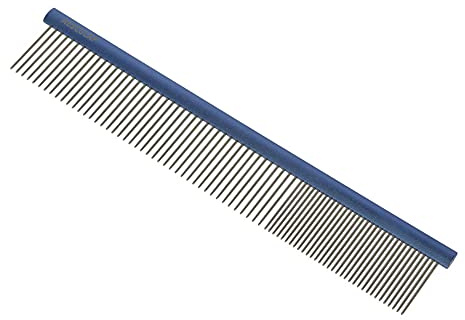 Kerbl VH403 Aesculap Fellkamm mit Aluminiumgriff, Blau, 247mm x 44mm, 72 Stück