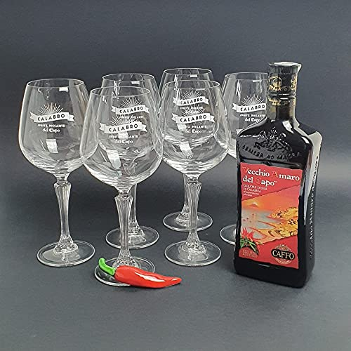 Vecchio Amaro del Capo Red Hot Edition 70CL + 6 Calici Spritz Piccante del Capo