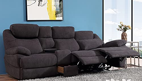 Mapo Möbel Elektrisches Mikrofasersofa Kinosofa mit Bluetooth-Stereo-Lautsprechern und induktivem Laden 3581eee-Cup-31MM-M31