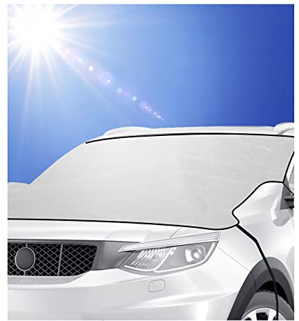 URAQT Parasole Auto, Parasole Parabrezza Auto, Telo Parabrezza Auto Antigelo Copri Parabrezza Antighiaccio Accessori per Auto in Inverno, Copertura Parabrezza Auto Contro i Raggi UV 180 * 130cm