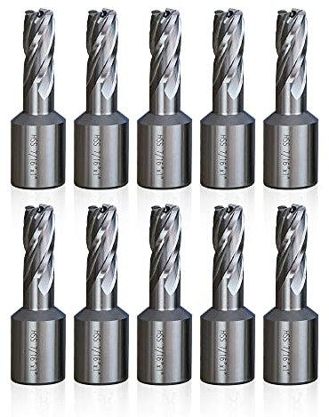 50 Pcs HSS Annular Drill Bit, 1 inch Depth, 7/16 inch Diameter HSS Annular Cutter for Power Magnetic Drill Press