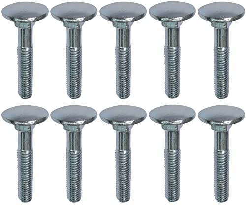 AERZETIX - C48984 - Satz von 10 Schlossschrauben flachrundschrauben schloßschrauben mit flachrundkopf und vierkantansatz - M6x35mm - aus verzinktem stahl - DIN 603