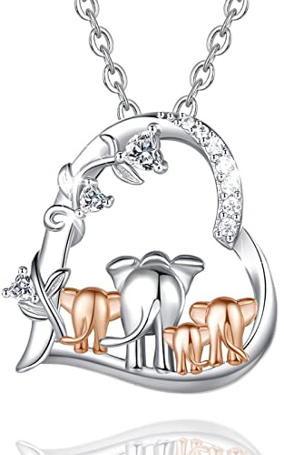 CELESTIA Kette Mutter Tochter und Sohn Herzkette Silber 925 Mama Schmuck Muttertags Geburtstag Geschenke für Mama Tochter Oma Stiefmutter Schwiegermama