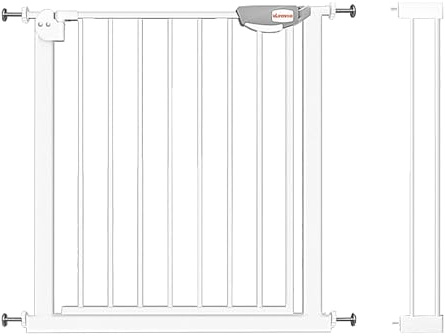 UBRAVOO Cancelletto per Bambini per Cani, Altezza 100 Cm Cancelletto di Sicurezza per Bambini 85-94 cm di Larghezza Chiusura Automatica Tripla Serratura Aperta Tenere Cancello per Scale