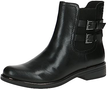 CAPRICE 9-25309-41, Botines planos con cordones para Mujer, Negro (Black Nappa), 39 EU
