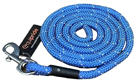 Pferdeführleine für Halfter, reflektierend, Länge 2 Meter, 7 Amazib-Farben (Königsblau)