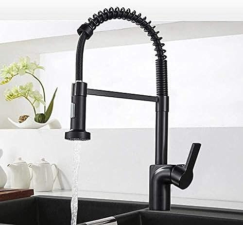 Rubinetto Primavera Rubinetto Cucina Estraibile Spruzzatore Doppio Beccuccio Miscelatore Monocomando Rubinetto Lavello Rubinetto Rotazione 360 ​​Rubinetto Cucina