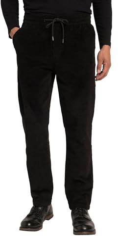 JP 1880 Hommes Grandes Tailles L-8XL Pantalon en Velours côtelé. Taille élastique et Coupe Modern Fit. Noir 5XL 820026100-5XL