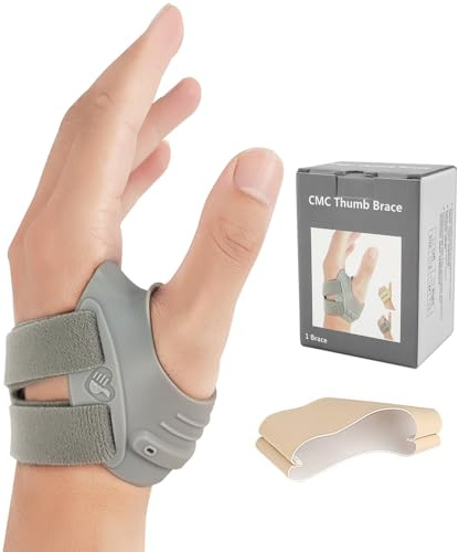SONGQEE CMC Thumb Brace for Men Women, Osteoarthritis CMC Joint Thumb Support Stabilizer Thumb Protector for Arthritics, Pain Relief, Thumb Joint Discomfort, Finger Splint, Trigger Thumb Splint