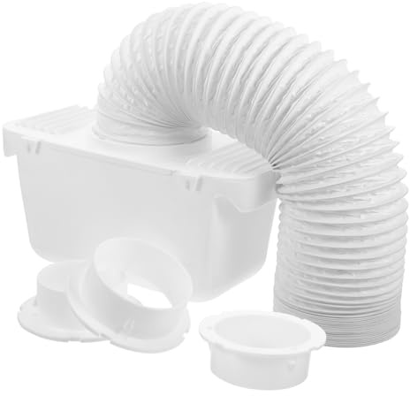 Kit de Connecteur de Conduit de Sécheuse Blanc en Plastique, 1 Set | Usage Polyvalent, Collecte des Peluches, pour Sèche-linge à Tambour et Vêtements