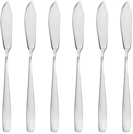 GRÄWE Fischmesser Königstein Set 6-teilig, Fischset für 6 Personen, Messer für Fisch, Edelstahl poliert, spülmaschinengeeignet