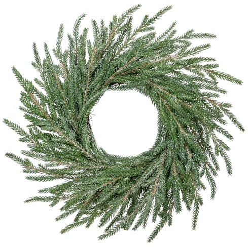 Ø40cm Norfolk-Kiefernkranz Weihnachtskranz Tannenkranz Türkranz für die Haustür Künstlicher Kieferngrüner Kranz für Wand, Fenster, Kaminsims, Weihnachtsdekoration für Drinnen und Draußen