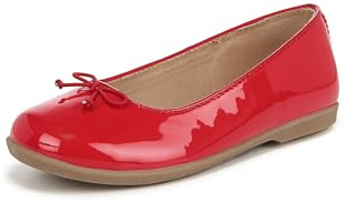 Dr. Scholl's Shoes Wexley Kids Ballet Flat, Ballerine Donna, Pelle Verniciata Rossa, 33.5 EU