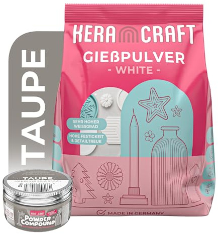 Keracraft Gießpulver 4,5kg inkl. 50g Powder Compound Taupe - Farbiges Gießpulver zum Selbermachen